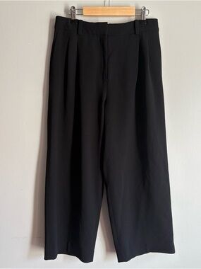 Babaton Cropped Black Wide-Leg Women’s Trousers